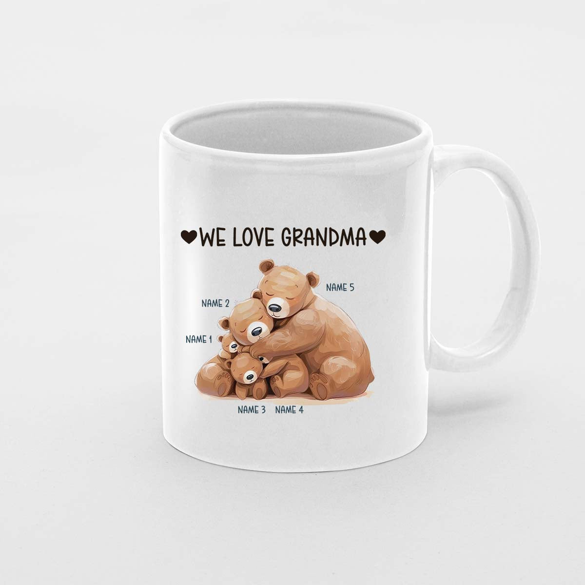 Custom Grandma Mug, Grandma Gift For Grandma Birthday Gift Personalized Grandma Coffee Cup, Mothers Day Gift From Granddaughter Grandson, Baby Love Nana