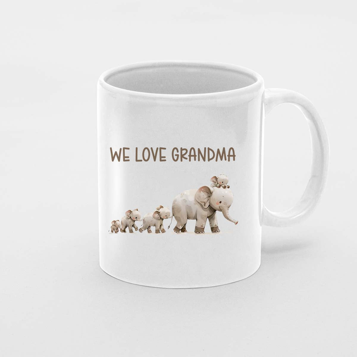 Grandma Mug, Grandma Gift For Grandma Birthday Gift Personalized Grandma Coffee Cup, Mothers Day Gift From Granddaughter Grandson, Mom Elephant
