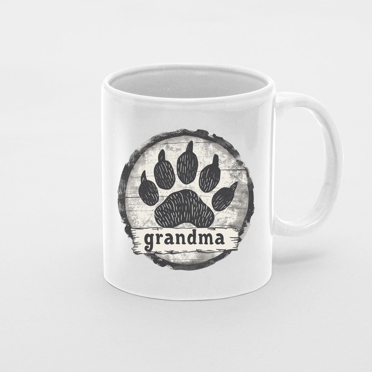 Grandma Mug, Grandma Gift For Grandma Birthday Gift Personalized Grandma Coffee Cup, Mothers Day Gift From Granddaughter Grandson, Dog Grandma Paw