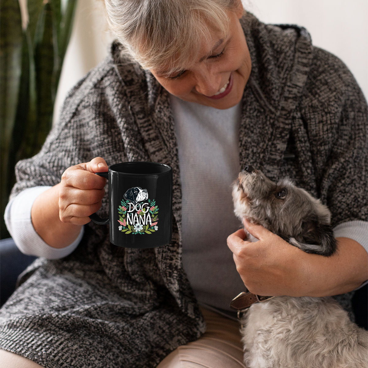 Grandma Mug, Grandma Gift For Grandma Birthday Gift Personalized Grandma Coffee Cup, Mothers Day Gift From Granddaughter Grandson, Dog Nana 2