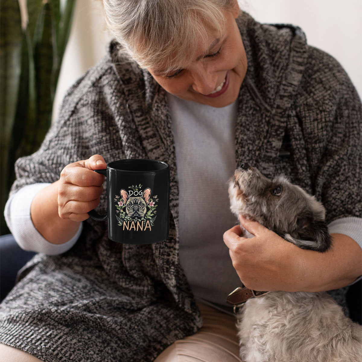 Grandma Mug, Grandma Gift For Grandma Birthday Gift Personalized Grandma Coffee Cup, Mothers Day Gift From Granddaughter Grandson, Dog Nana