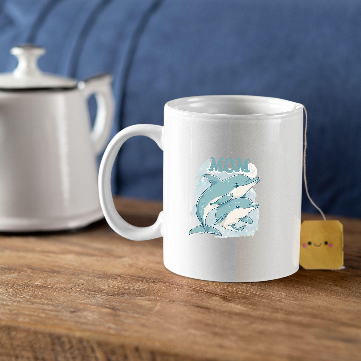 Dolphin Mom, Mom Birthday Gift For Mom Gift, Mothers Day Gift From Daughter Son Kids, Mom Mug, Mom Coffee Mug, Mommy Funny Christmas Stick Personalized