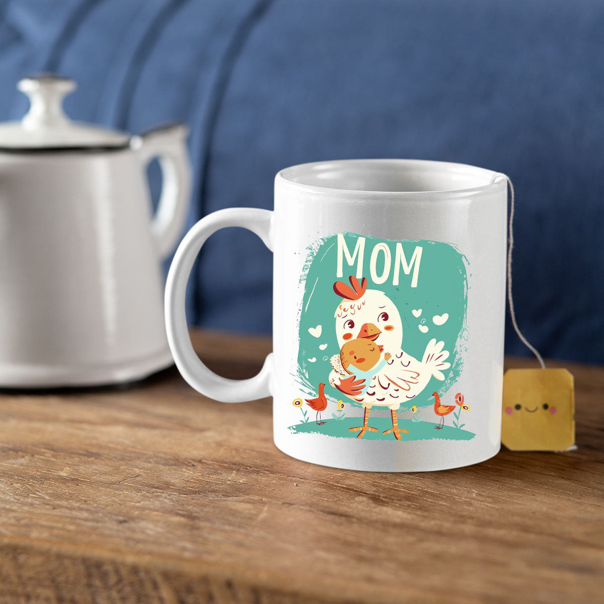 Mom Birthday Gift For Mom Gift, Mothers Day Gift From Daughter Son Kids, Mom Mug, Mom Coffee Mug, Mommy Funny Christmas Stick Personalized, Mom chicken 01