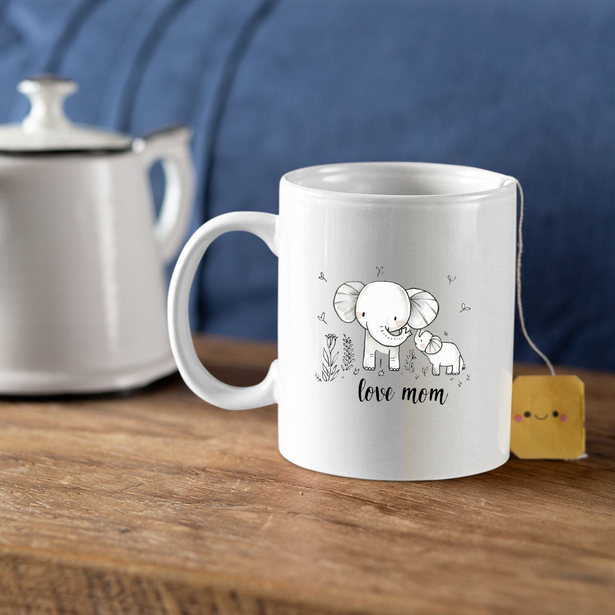 Elephant Mom, Mom Birthday Gift For Mom Gift, Mothers Day Gift From Daughter Son Kids, Mom Mug, Mom Coffee Mug, Mommy Funny Christmas Stick Personalized