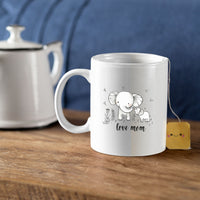 Thumbnail for Elephant Mom, Mom Birthday Gift For Mom Gift, Mothers Day Gift From Daughter Son Kids, Mom Mug, Mom Coffee Mug, Mommy Funny Christmas Stick Personalized