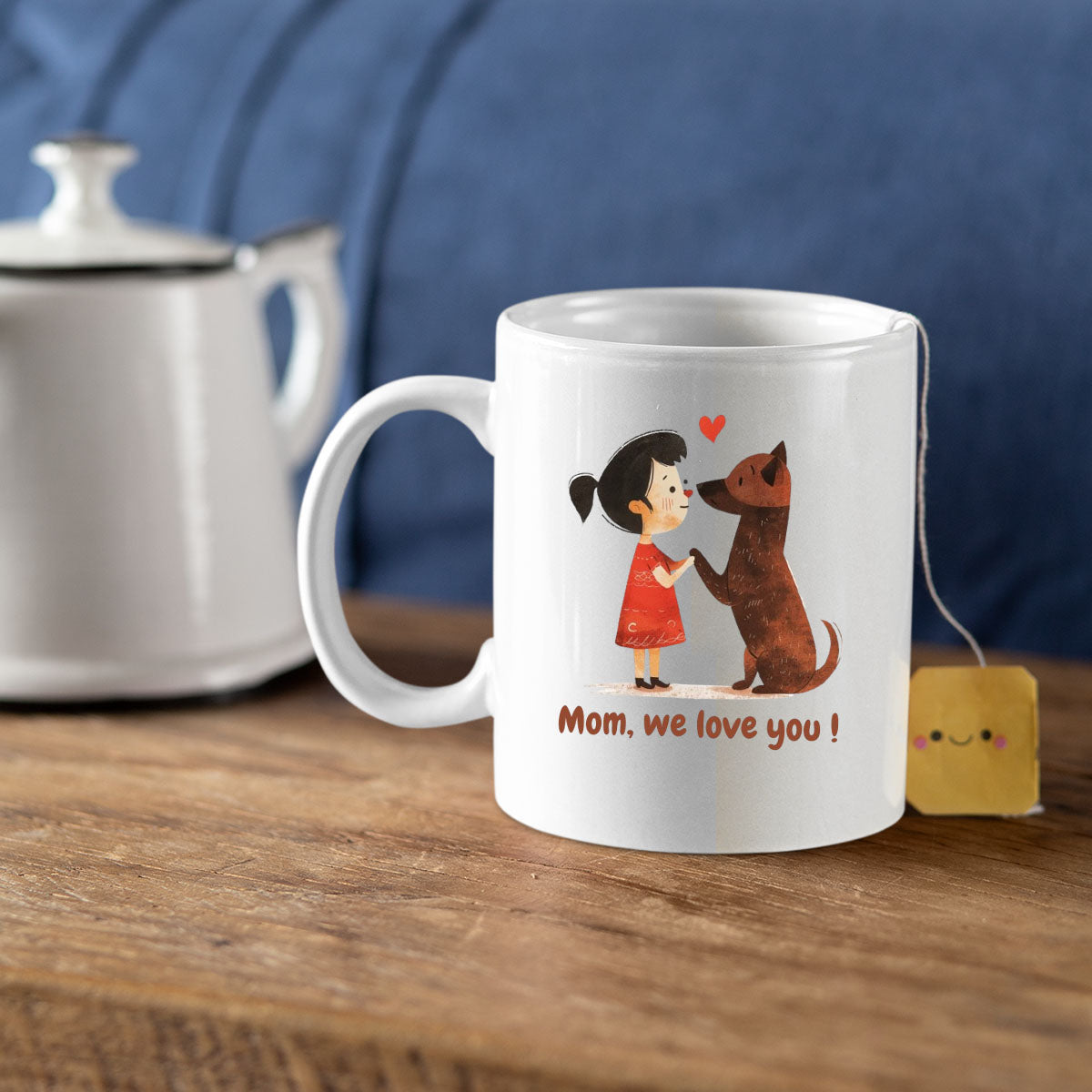 Dog Mom We Love You, Mom Birthday Gift For Mom Gift, Mothers Day Gift From Daughter Son Kids, Mom Mug, Mom Coffee Mug, Mommy Funny Christmas Stick Personalized