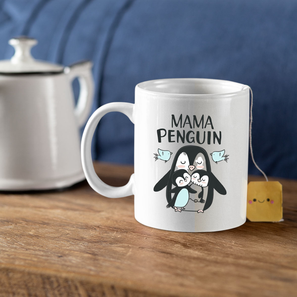 Mom Birthday Gift For Mom Gift, Mothers Day Gift From Daughter Son Kids, Mom Mug, Mom Coffee Mug, Mommy Funny Christmas Stick Personalized, Mama Penguin