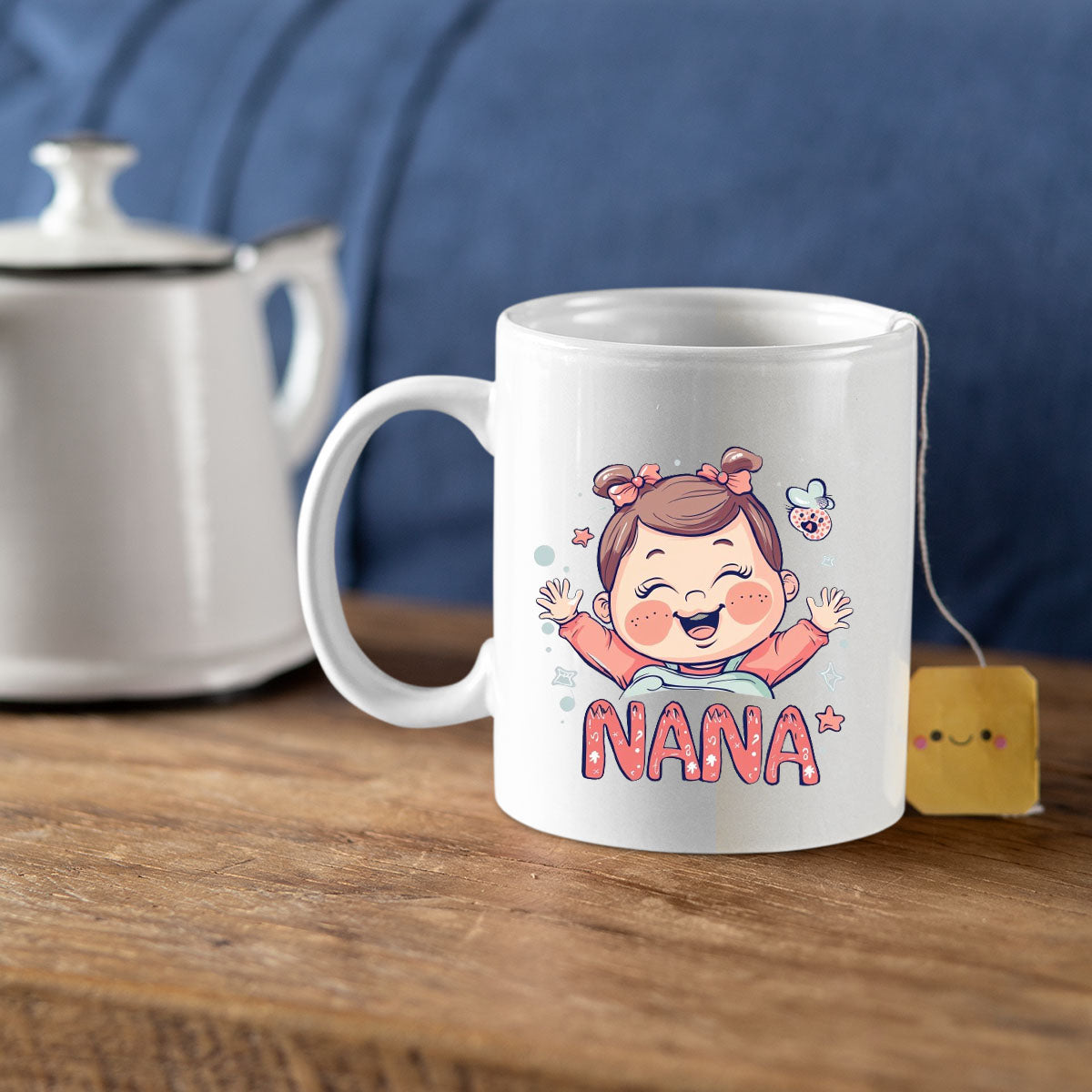 Grandma Mug, Grandma Gift For Grandma Birthday Gift Personalized Grandma Coffee Cup, Mothers Day Gift From Granddaughter Grandson, Baby Love Nana