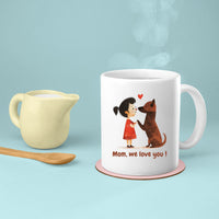 Thumbnail for Dog Mom We Love You, Mom Birthday Gift For Mom Gift, Mothers Day Gift From Daughter Son Kids, Mom Mug, Mom Coffee Mug, Mommy Funny Christmas Stick Personalized