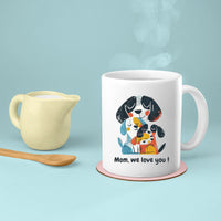 Thumbnail for Dog Mom We Love You, Mom Birthday Gift For Mom Gift, Mothers Day Gift From Daughter Son Kids, Mom Mug, Mom Coffee Mug, Mommy Funny Christmas Stick Personalized