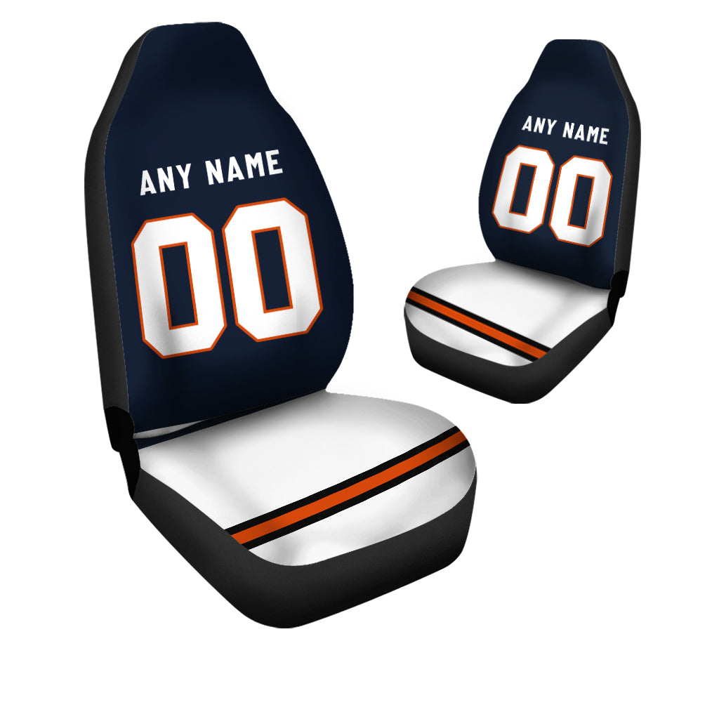 Custom Car Seat Covers Chicago Jersey Personalized Football Car Seat Covers for Men Women