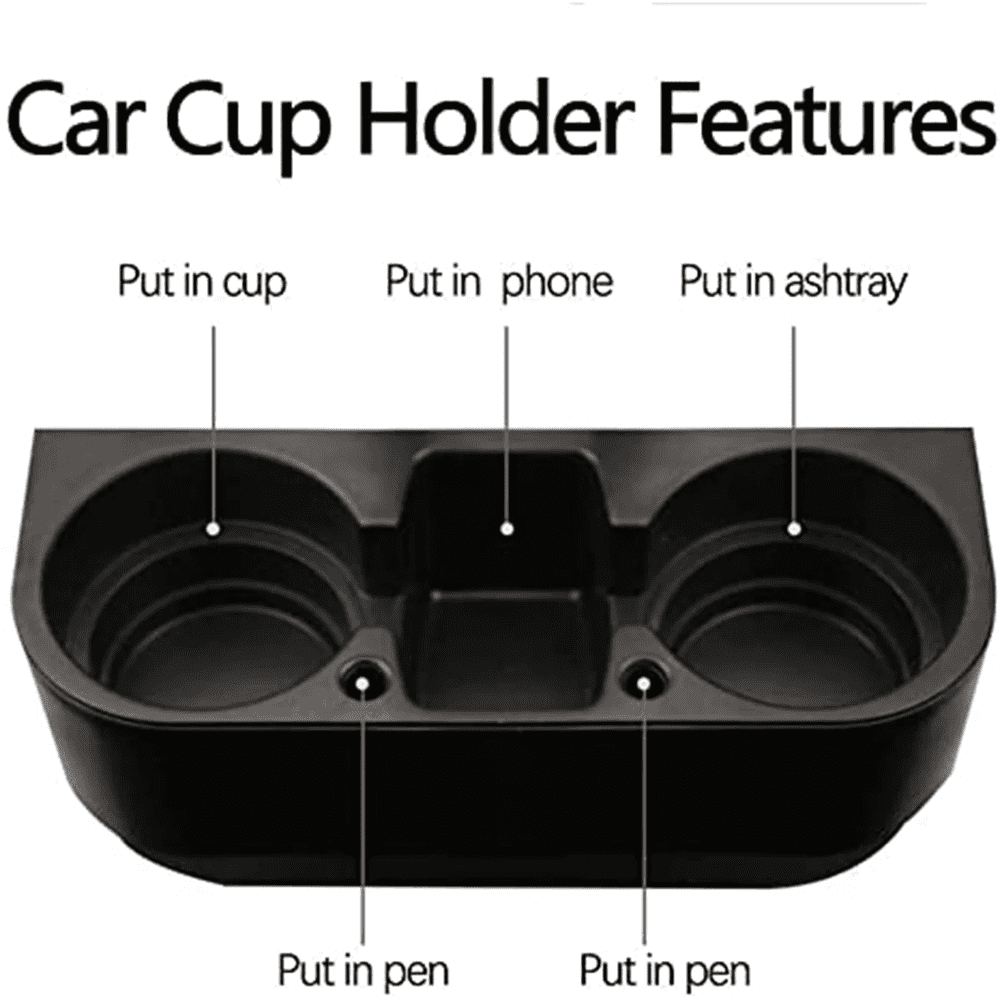 Cup Holder Portable Multifunction Vehicle Seat Cup Cell Phone Drinks Holder Box Car Interior Organizer, Custom Fit For All Cars, Car Accessories HA11995