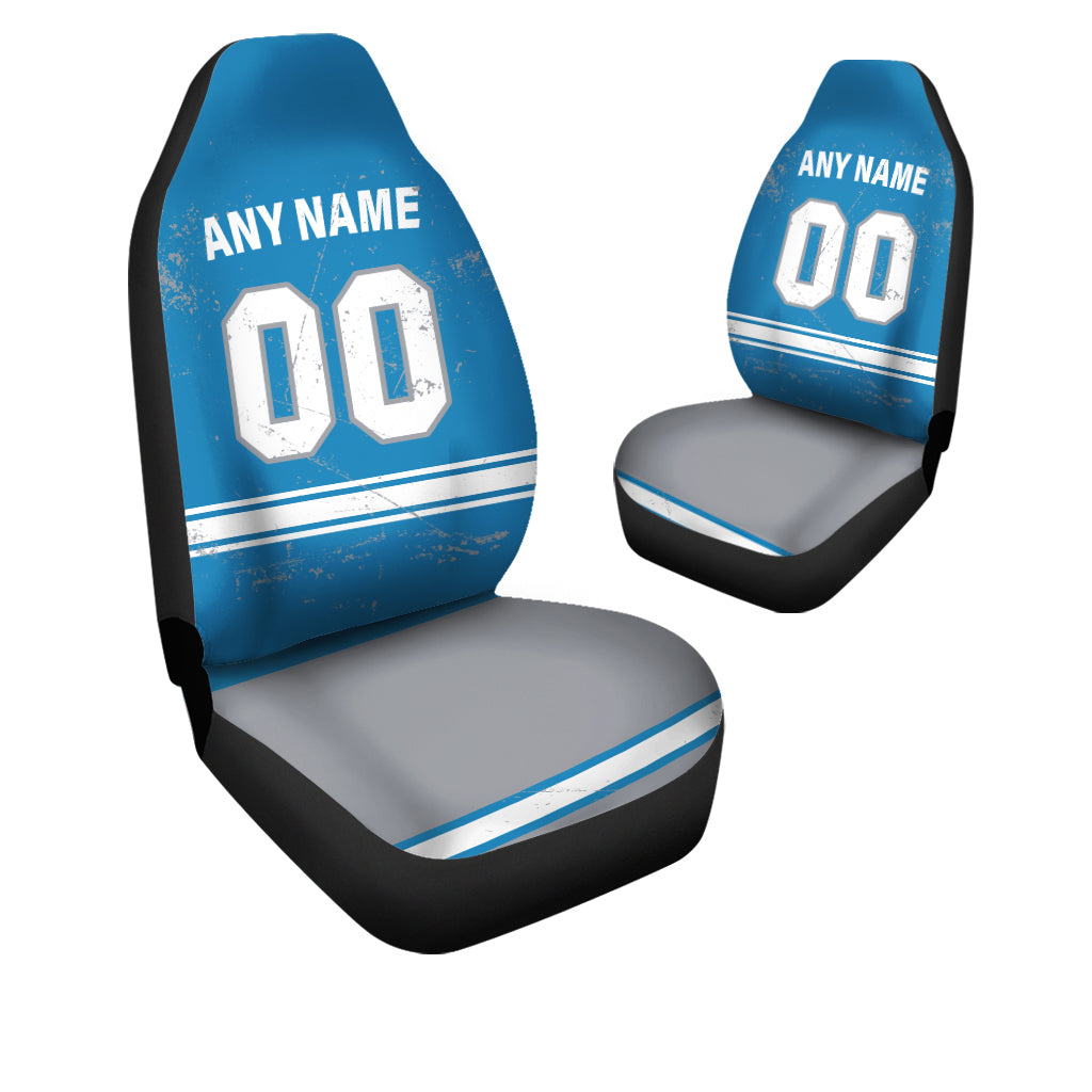 Custom Car Seat Covers Detroit Jersey Personalized Football Car Seat Covers for Men Women