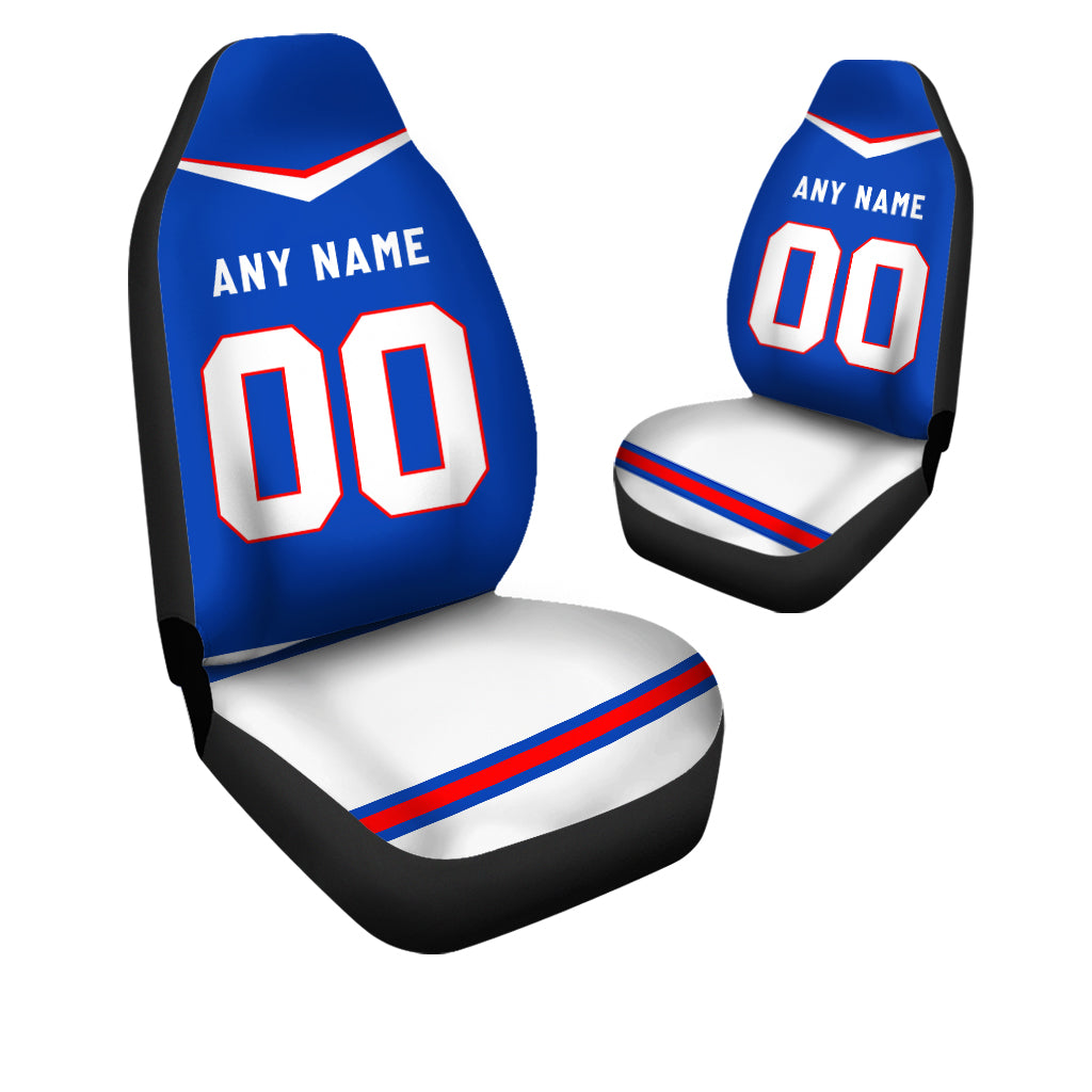 Custom Car Seat Covers Buffalo Jersey Personalized Football Car Seat Covers for Men Women