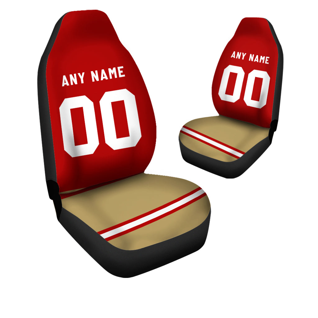 Custom Car Seat Covers San Francisco Jersey Personalized Football Car Seat Covers for Men Women