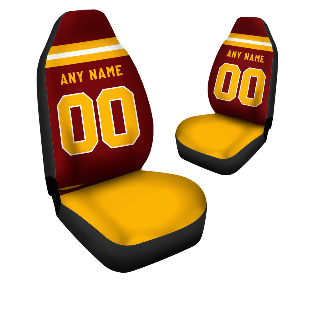 Custom Car Seat Covers Washington Jersey Personalized Football Car Seat Covers for Men Women