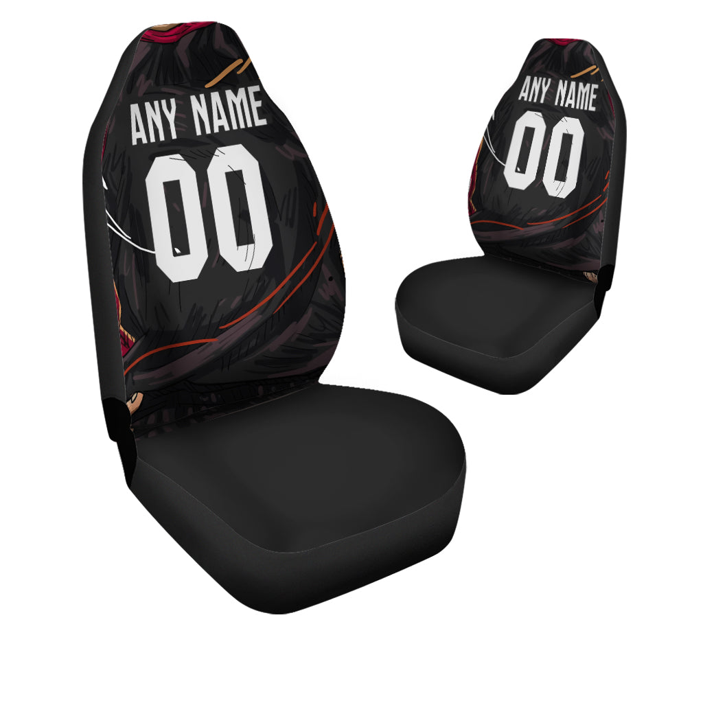 Custom Car Seat Covers Miami Jersey Personalized Basketball Car Seat Covers for Boys Girls Men Women