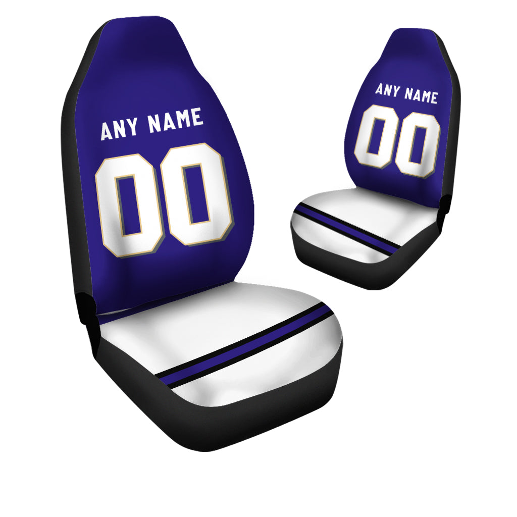 Custom Car Seat Covers Baltimore Jersey Personalized Football Car Seat Covers for Men Women