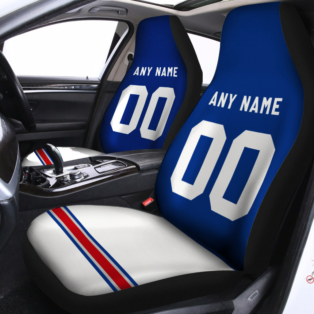 Custom Car Seat Covers New York Jersey Personalized Football Car Seat Covers for Men Women