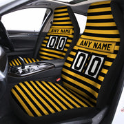 Custom Car Seat Covers Pittsburgh Jersey Personalized Football Car Seat Covers for Men Women