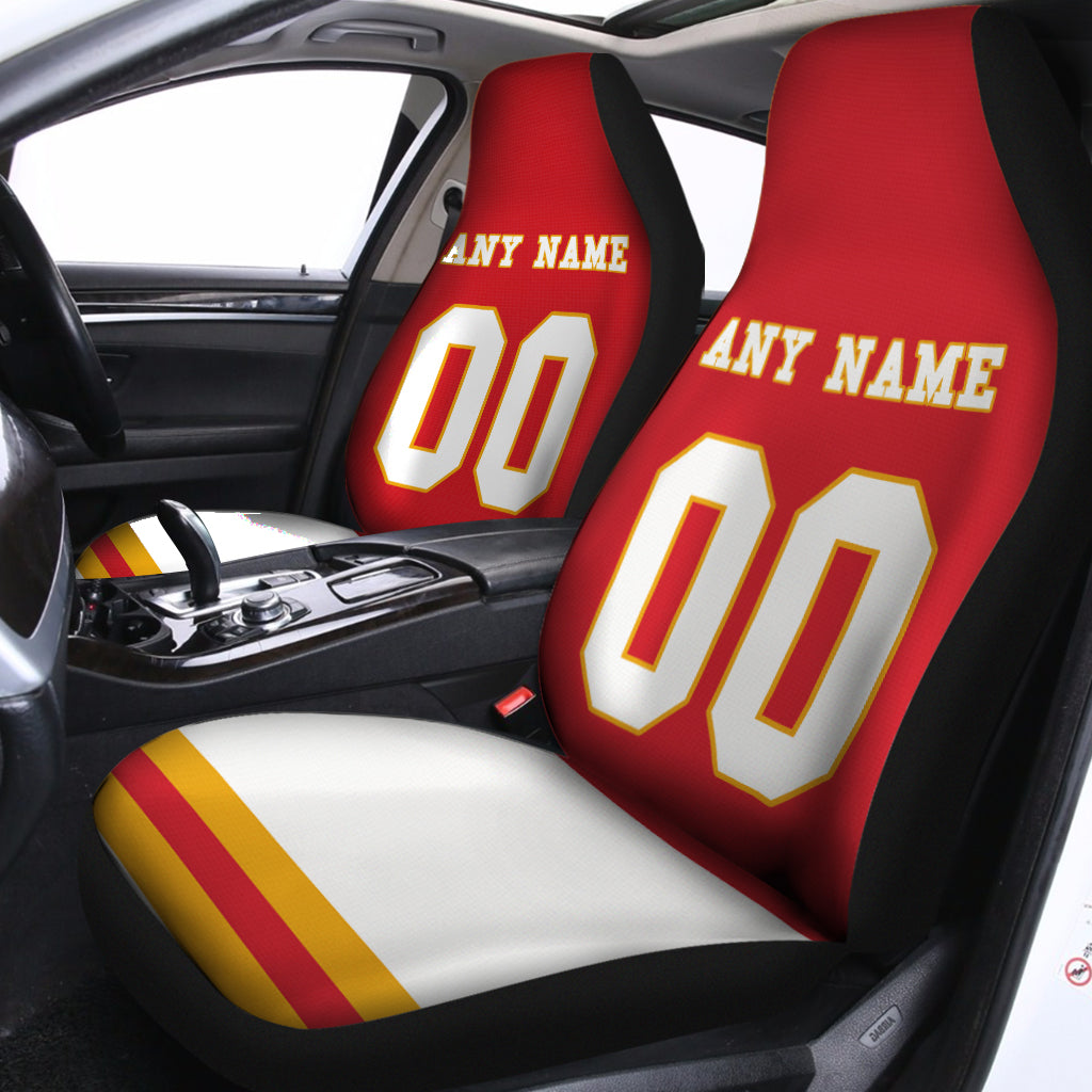 Custom Car Seat Covers Kansas City Jersey Personalized Football Car Seat Covers for Men Women