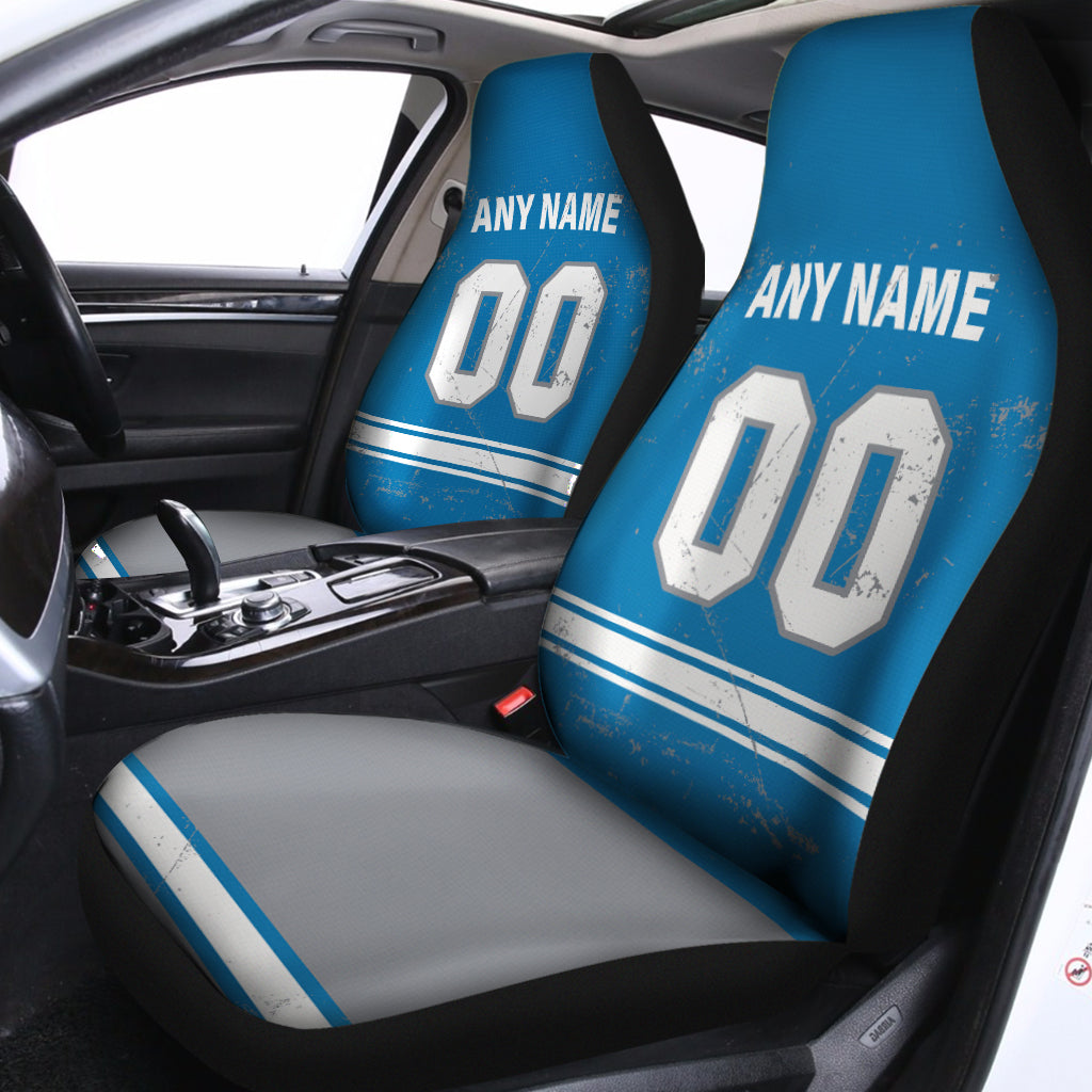 Custom Car Seat Covers Detroit Jersey Personalized Football Car Seat Covers for Men Women