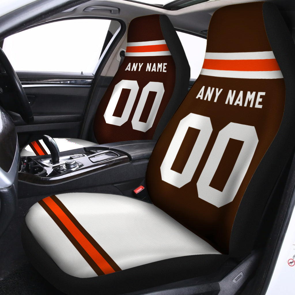 Custom Car Seat Covers Cleveland Jersey Personalized Football Car Seat Covers for Men Women