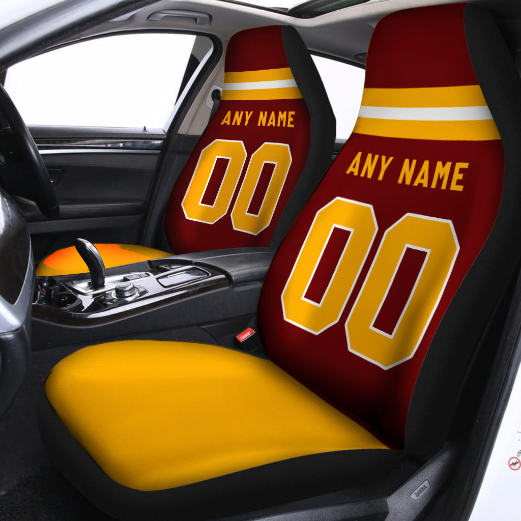 Custom Car Seat Covers Washington Jersey Personalized Football Car Seat Covers for Men Women
