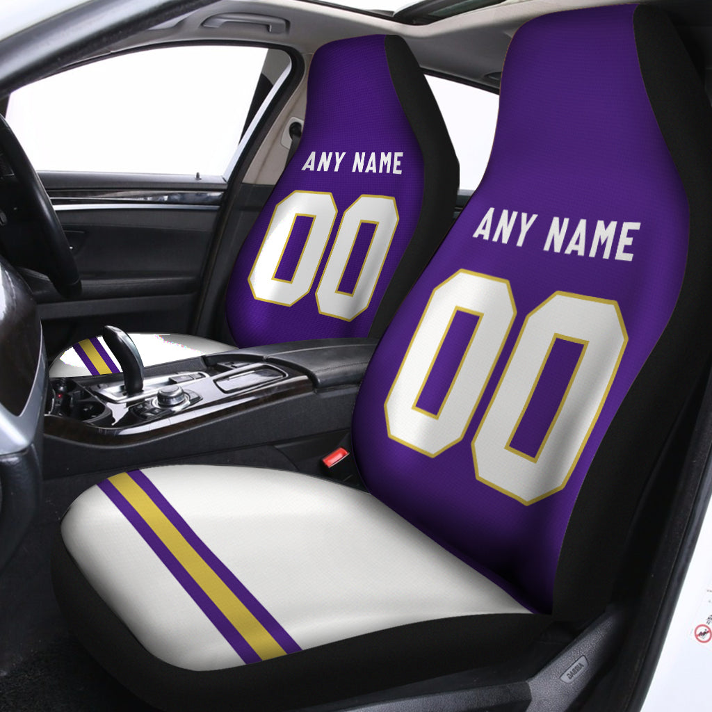 Custom Car Seat Covers Minnesota Jersey Personalized Football Car Seat Covers for Men Women