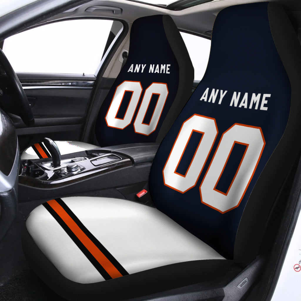 Custom Car Seat Covers Chicago Jersey Personalized Football Car Seat Covers for Men Women