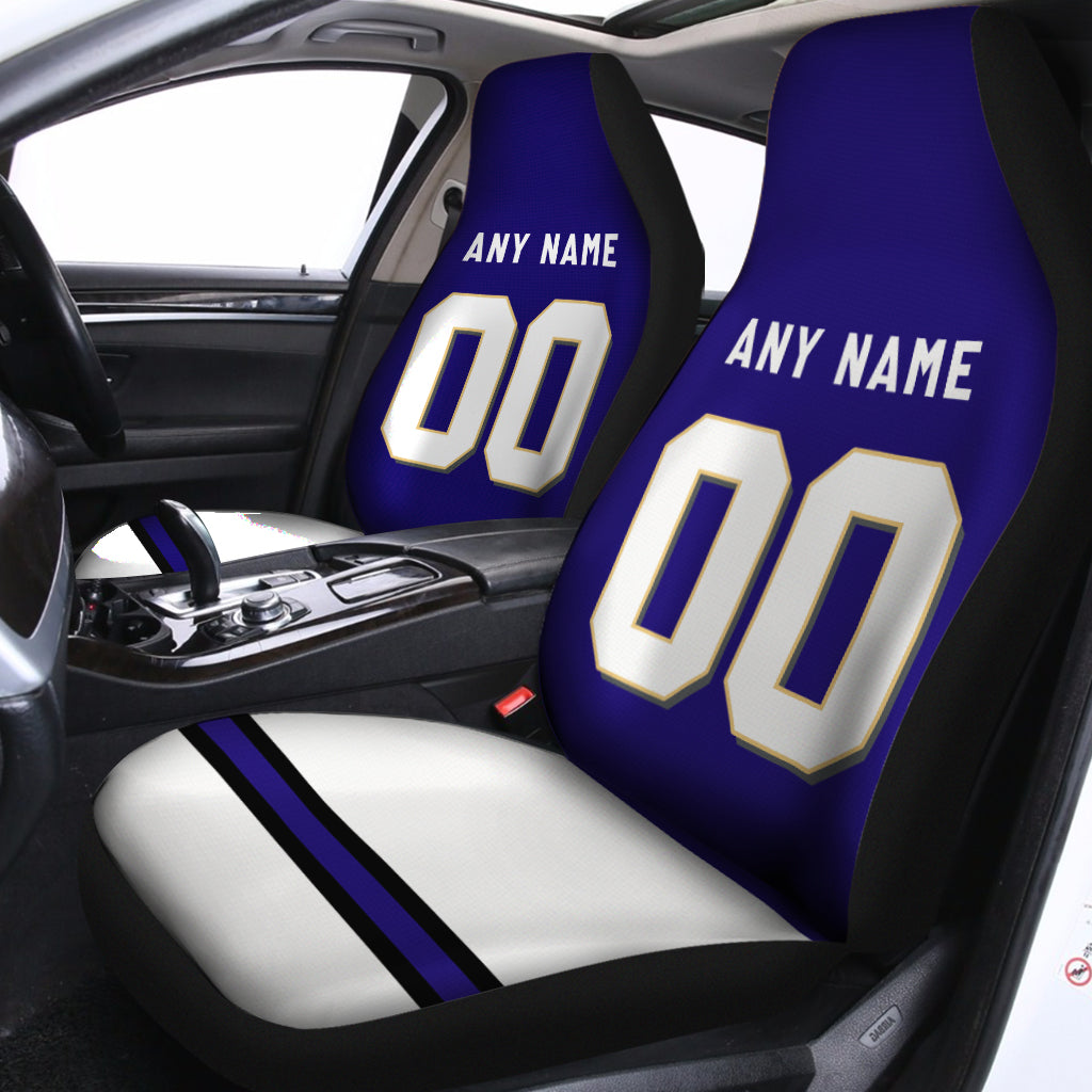 Custom Car Seat Covers Baltimore Jersey Personalized Football Car Seat Covers for Men Women