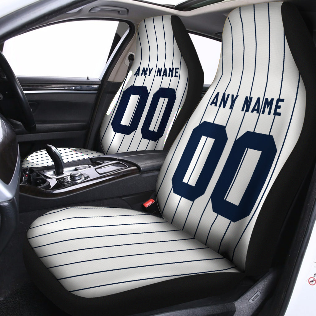 Custom Car Seat Covers New York Jersey Personalized Baseball Car Seat Covers for Men Women