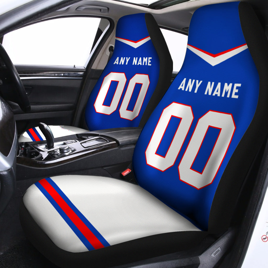 Custom Car Seat Covers Buffalo Jersey Personalized Football Car Seat Covers for Men Women
