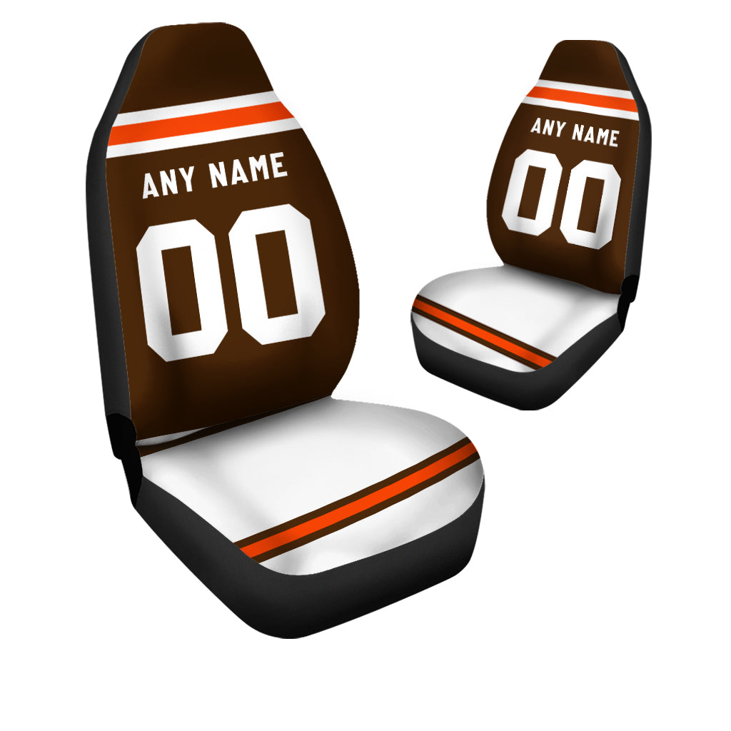 Custom Car Seat Covers Cleveland Jersey Personalized Football Car Seat Covers for Men Women