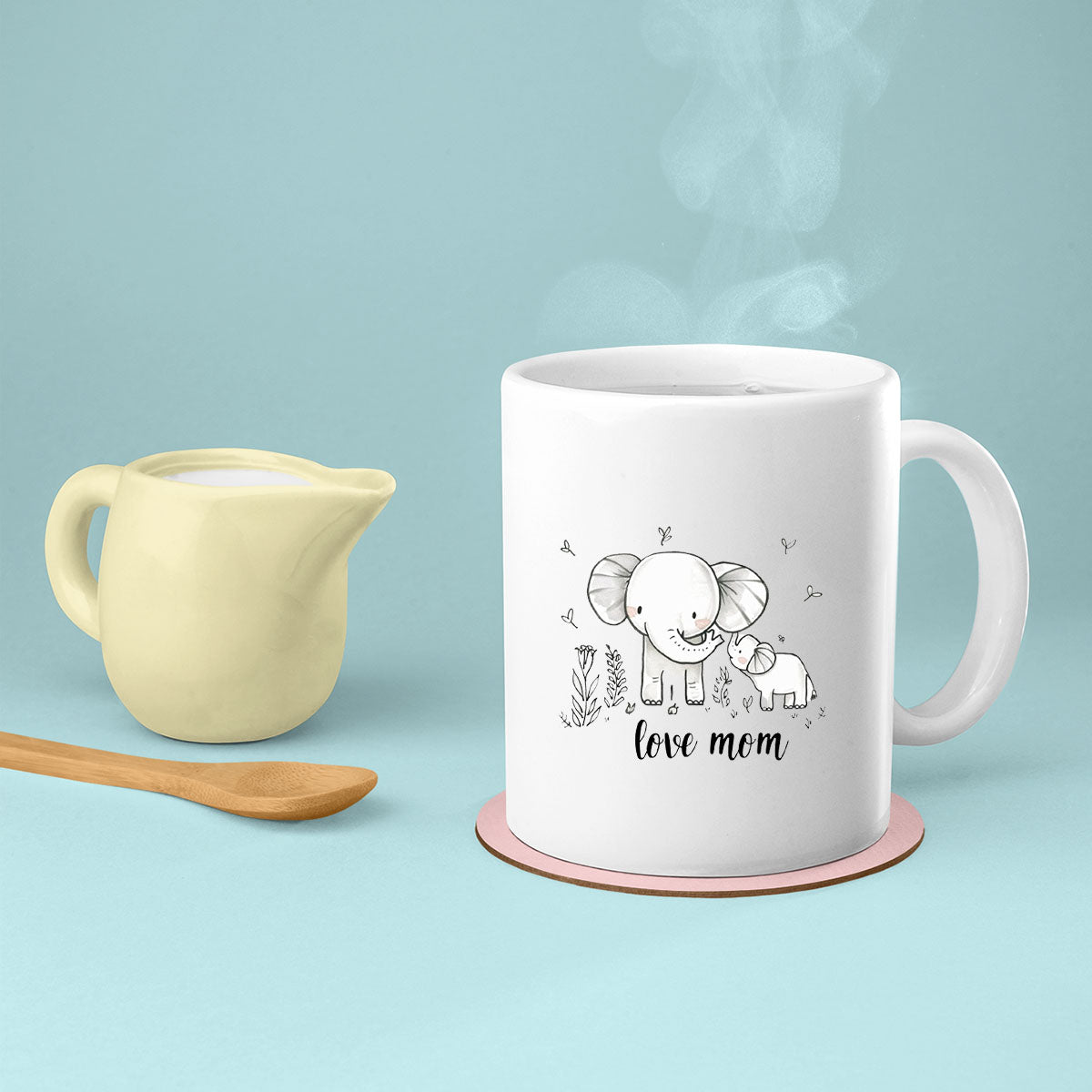 Elephant Mom, Mom Birthday Gift For Mom Gift, Mothers Day Gift From Daughter Son Kids, Mom Mug, Mom Coffee Mug, Mommy Funny Christmas Stick Personalized