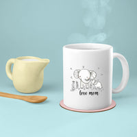 Thumbnail for Elephant Mom, Mom Birthday Gift For Mom Gift, Mothers Day Gift From Daughter Son Kids, Mom Mug, Mom Coffee Mug, Mommy Funny Christmas Stick Personalized