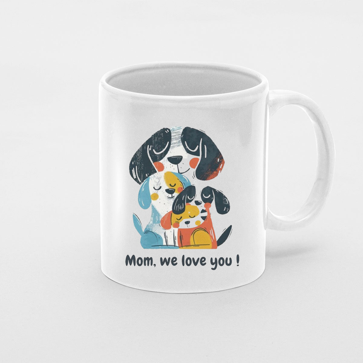 Dog Mom We Love You, Mom Birthday Gift For Mom Gift, Mothers Day Gift From Daughter Son Kids, Mom Mug, Mom Coffee Mug, Mommy Funny Christmas Stick Personalized