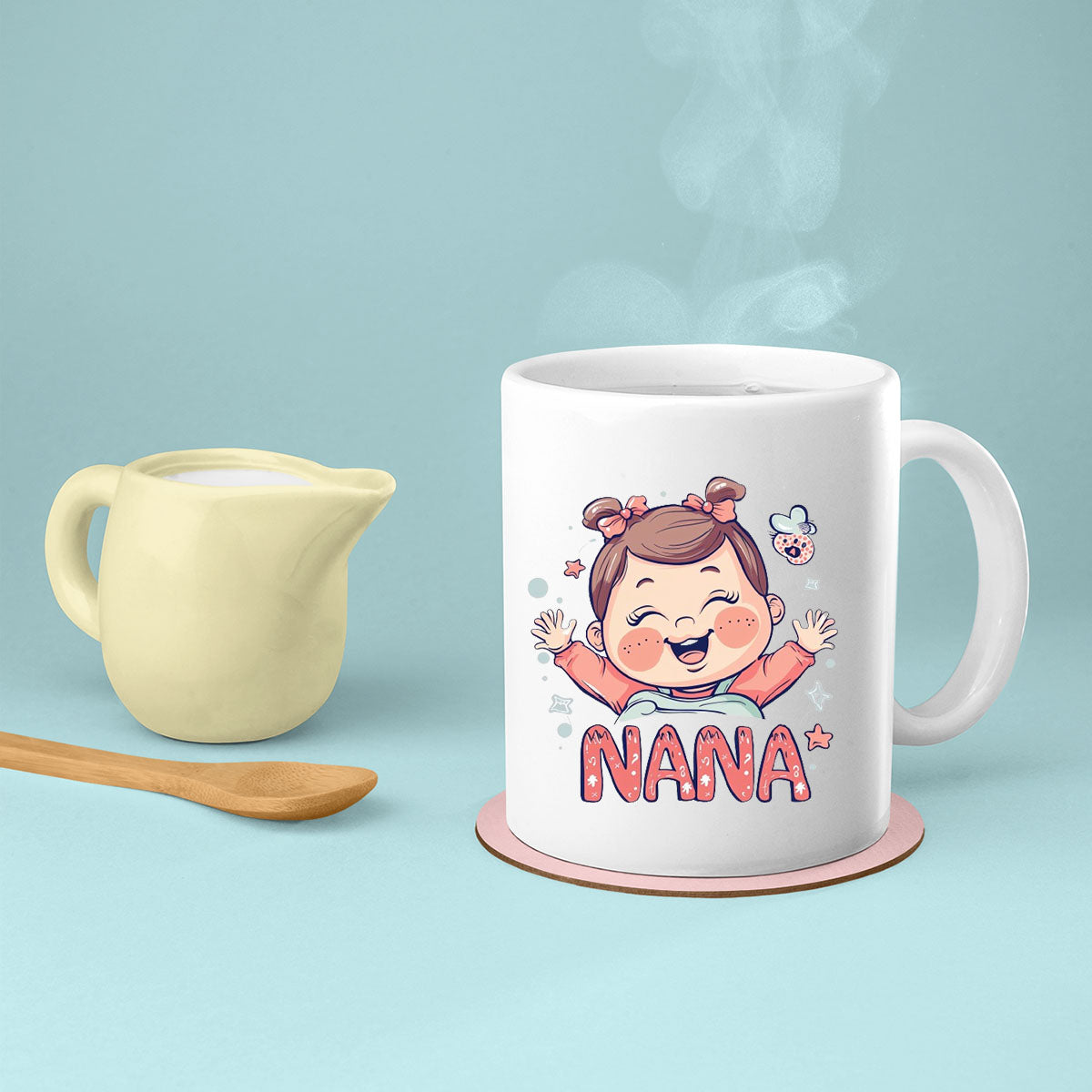 Grandma Mug, Grandma Gift For Grandma Birthday Gift Personalized Grandma Coffee Cup, Mothers Day Gift From Granddaughter Grandson, Baby Love Nana