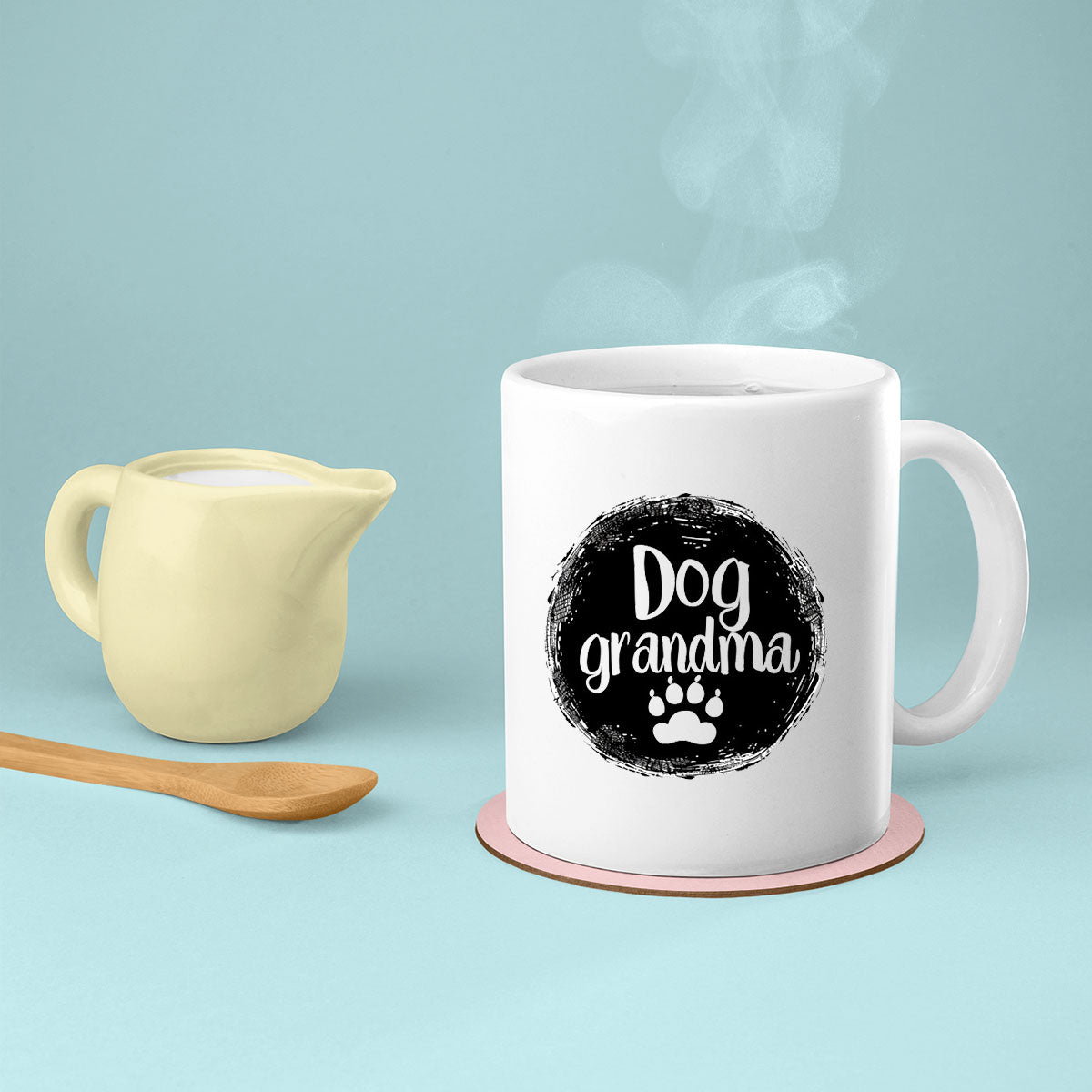 Grandma Mug, Grandma Gift For Grandma Birthday Gift Personalized Grandma Coffee Cup, Mothers Day Gift From Granddaughter Grandson, Dog Grandma Paw