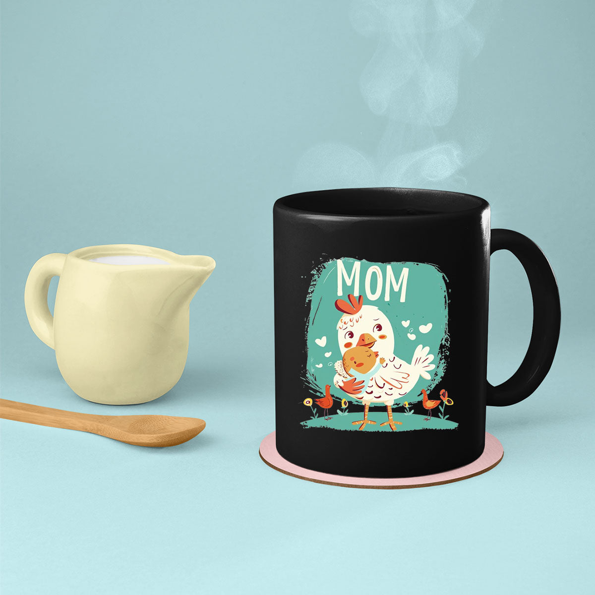 Mom Birthday Gift For Mom Gift, Mothers Day Gift From Daughter Son Kids, Mom Mug, Mom Coffee Mug, Mommy Funny Christmas Stick Personalized, Mom chicken 01