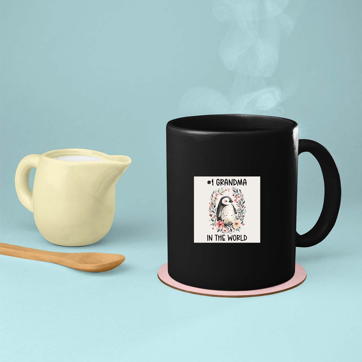 Grandma Mug, Grandma Gift For Grandma Birthday Gift Personalized Grandma Coffee Cup, Mothers Day Gift From Granddaughter Grandson, A Penguins Nana 01