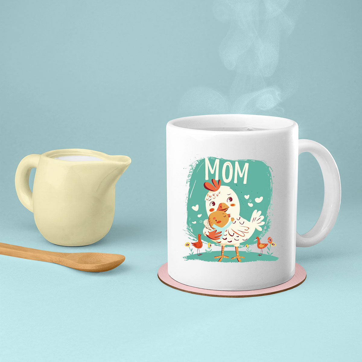 Mom Birthday Gift For Mom Gift, Mothers Day Gift From Daughter Son Kids, Mom Mug, Mom Coffee Mug, Mommy Funny Christmas Stick Personalized, Mom chicken 01