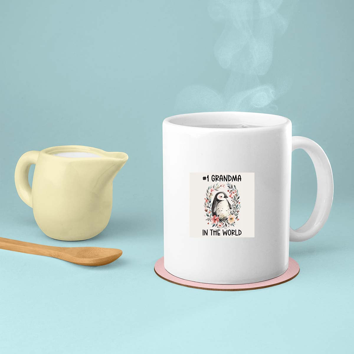 Grandma Mug, Grandma Gift For Grandma Birthday Gift Personalized Grandma Coffee Cup, Mothers Day Gift From Granddaughter Grandson, A Penguins Nana 01