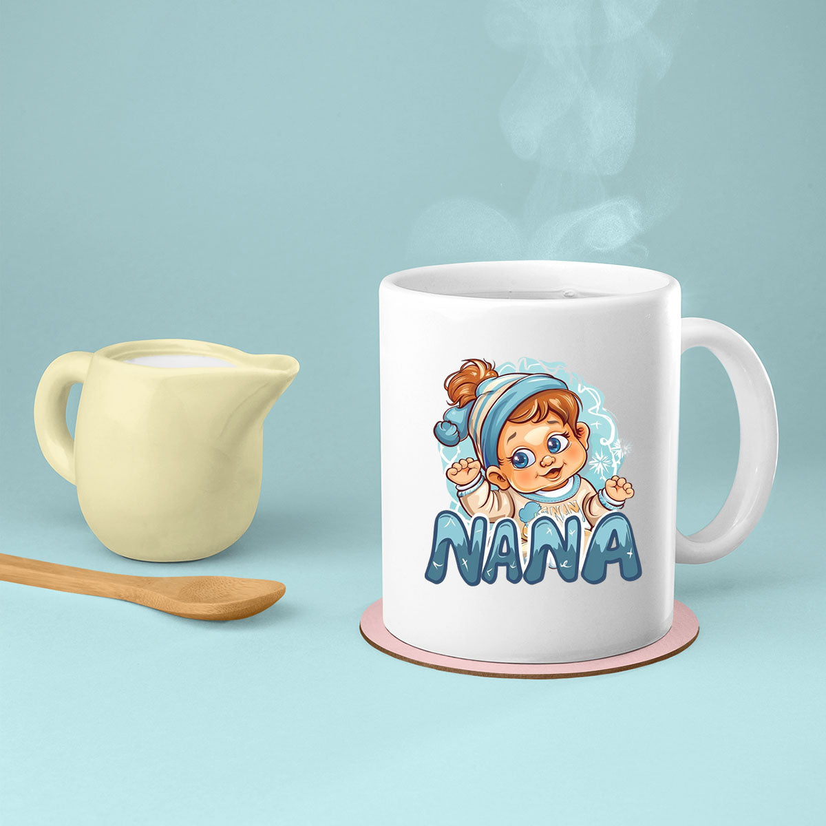 Grandma Mug, Grandma Gift For Grandma Birthday Gift Personalized Grandma Coffee Cup, Mothers Day Gift From Granddaughter Grandson, Baby Love Nana