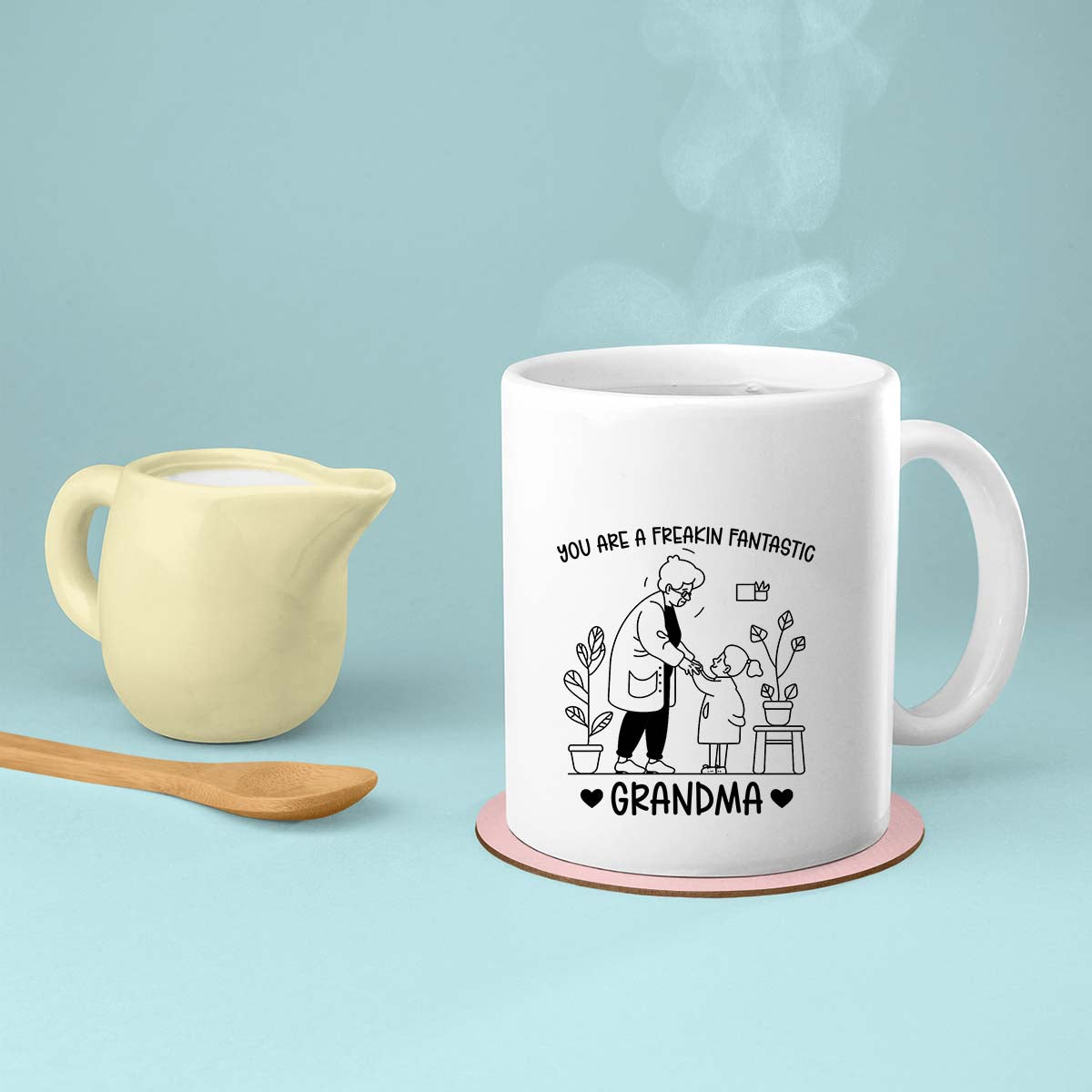 Grandma Mug, Grandma Gift For Grandma Birthday Gift Personalized Grandma Coffee Cup, Mothers Day Gift From Granddaughter Grandson, Grandkids 1