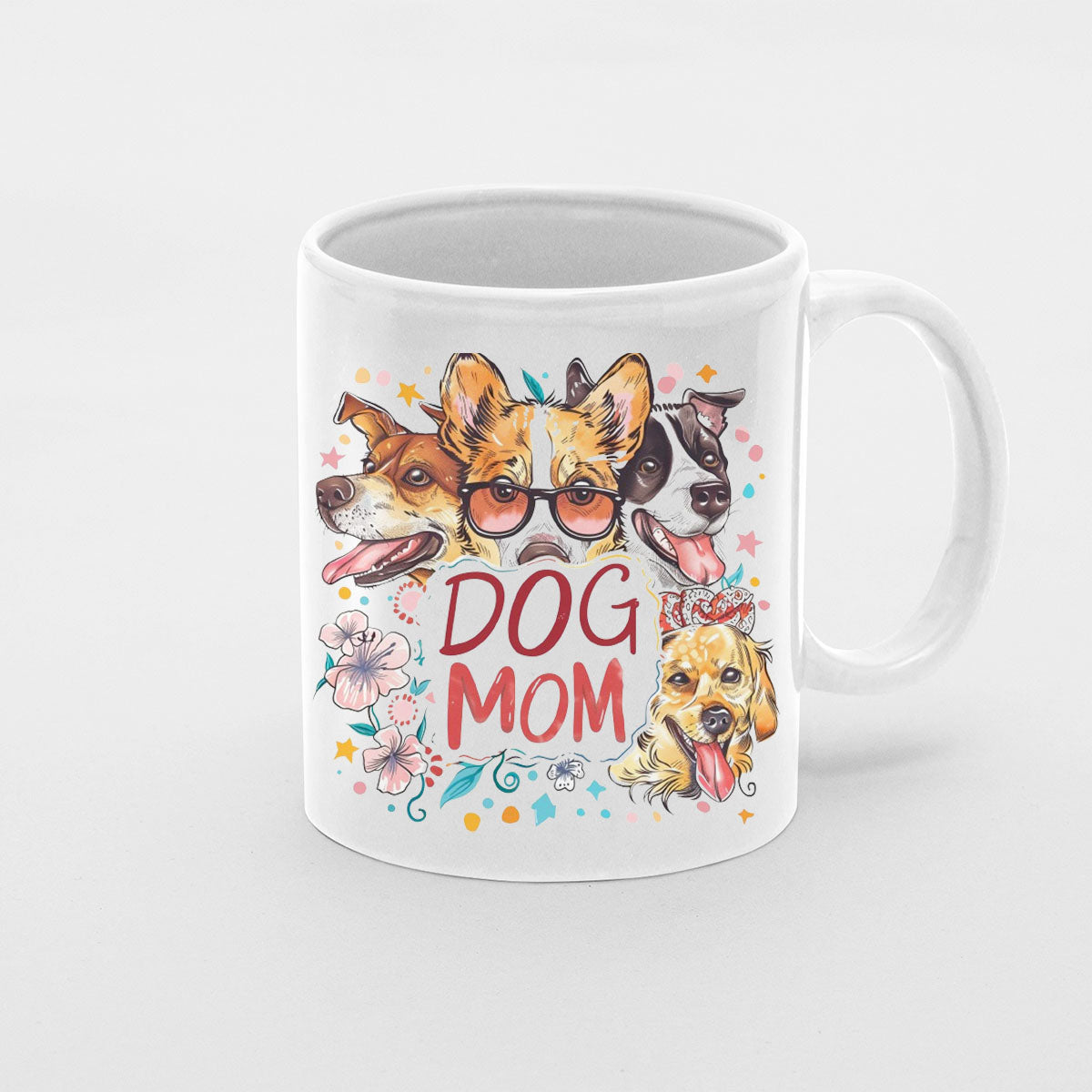 Dog Mom, Mom Birthday Gift For Mom Gift, Mothers Day Gift From Daughter Son Kids, Mom Mug, Mom Coffee Mug, Mommy Funny Christmas Stick Personalized