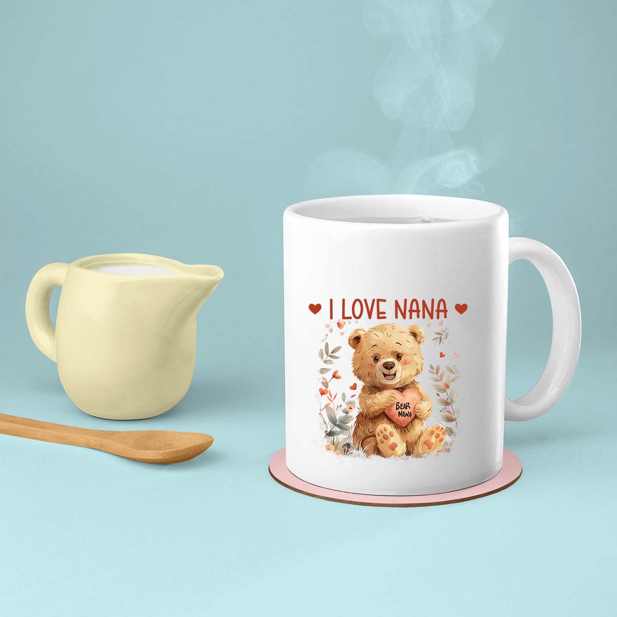 Grandma Mug, Grandma Gift For Grandma Birthday Gift Personalized Grandma Coffee Cup, Mothers Day Gift From Granddaughter Grandson, Bear Nana