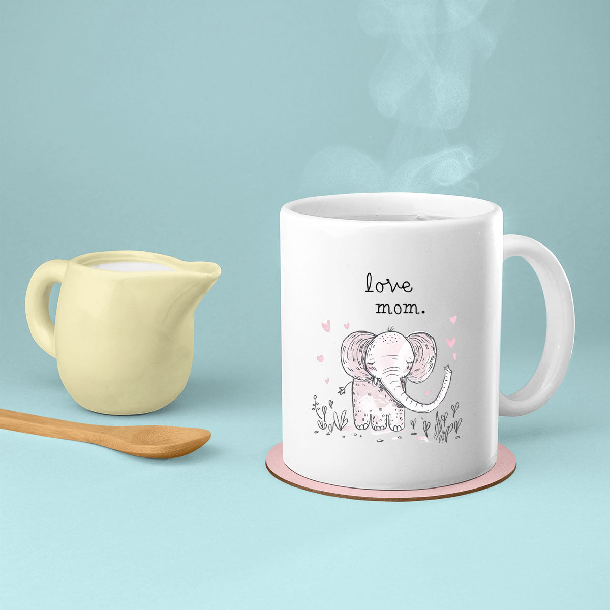 Elephant Mom, Mom Birthday Gift For Mom Gift, Mothers Day Gift From Daughter Son Kids, Mom Mug, Mom Coffee Mug, Mommy Funny Christmas Stick Personalized