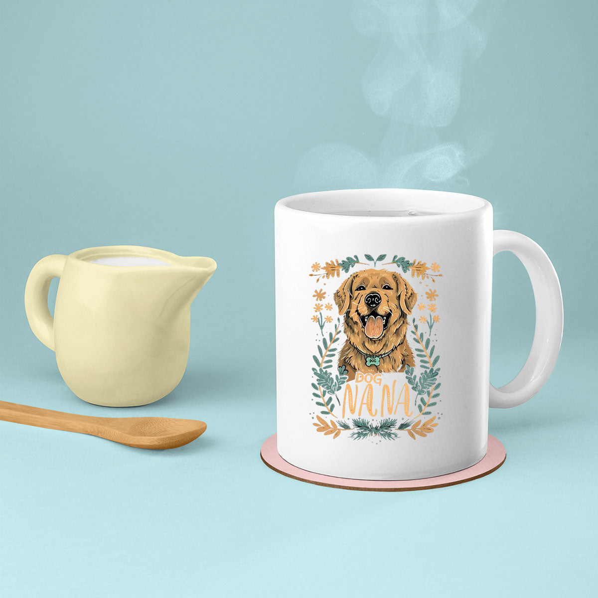 Grandma Mug, Grandma Gift For Grandma Birthday Gift Personalized Grandma Coffee Cup, Mothers Day Gift From Granddaughter Grandson, Dog Nana