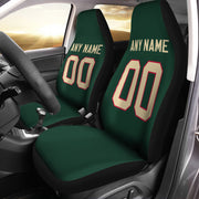 Custom Car Seat Covers Minnesota Jersey Personalized Ice hockey Car Seat Covers for Men Women